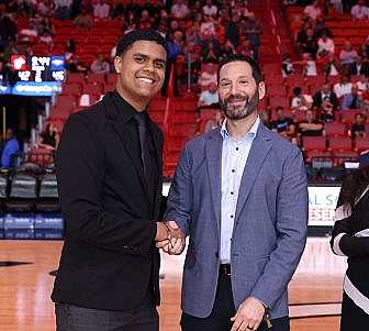 Carnival Corp. President and CEO Josh Weinstein with Tony Castillo.