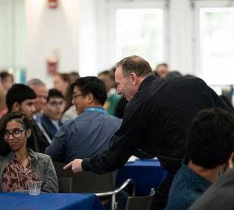 Carnival Corporation Chief Risk and Compliance Officer Richard Brilliant with the students.